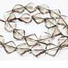 FINE QUALITY Natural Smoky Quartz Square Twisted Fancy Beads Strand Length is 14 Inches & Sizes from 18mm approx. 